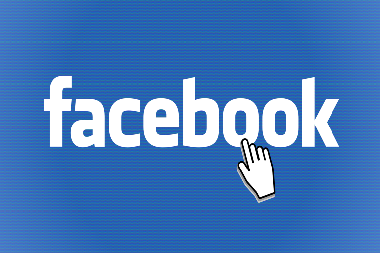 facebook logo with cursor