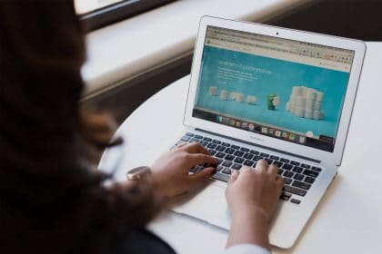hero image on laptop
