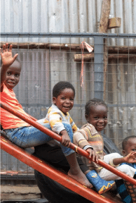 children on slide