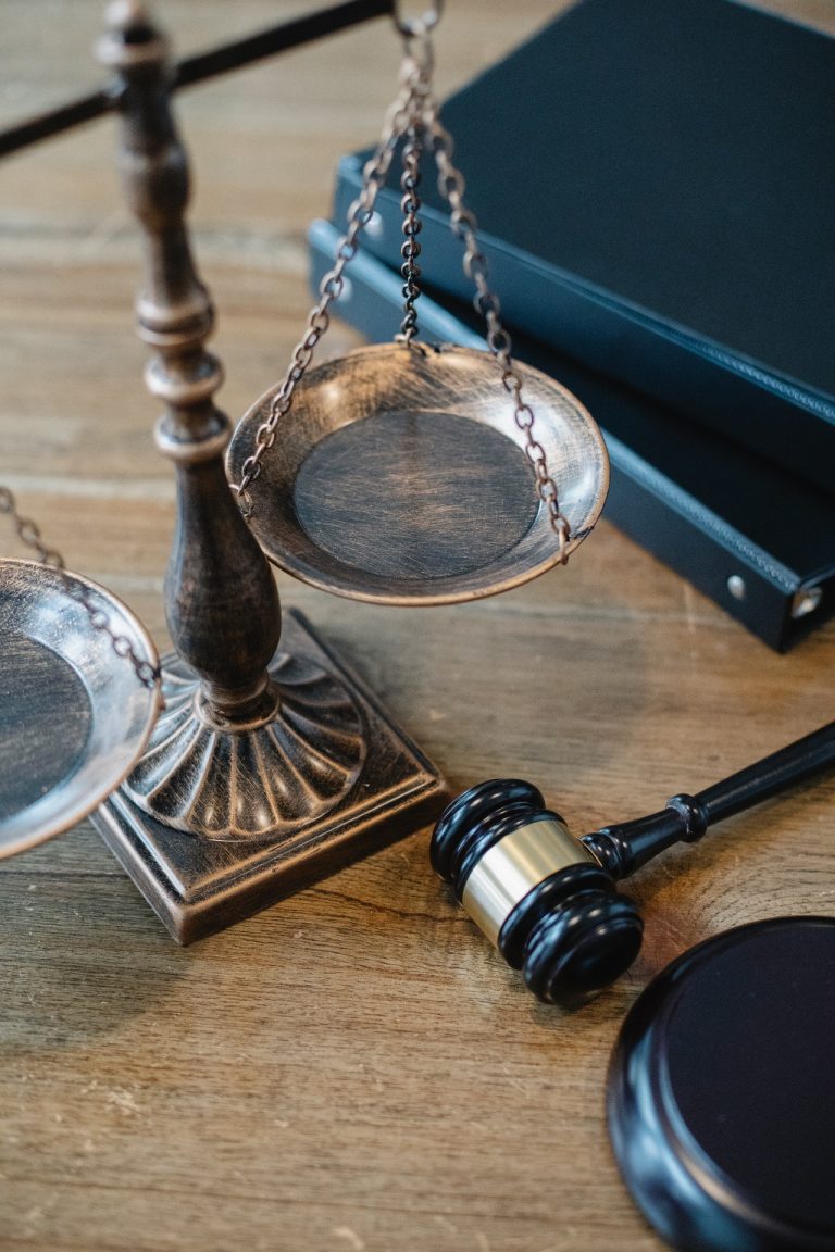 scales of justice and a gavel