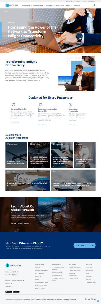 intelsat internal page