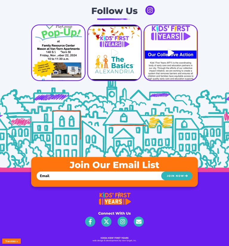 kids first years homepage
