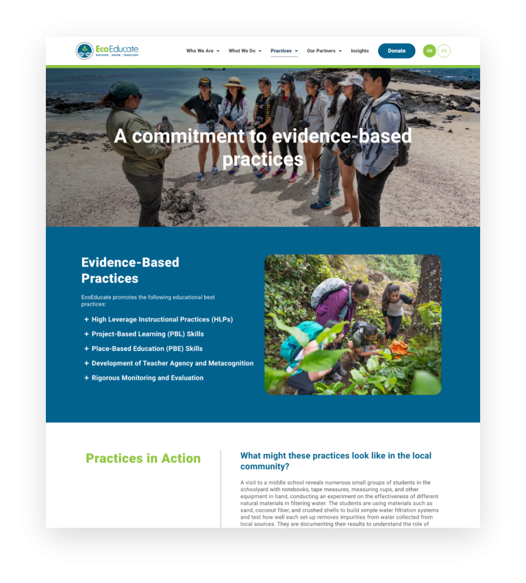 ecoeducar page designs