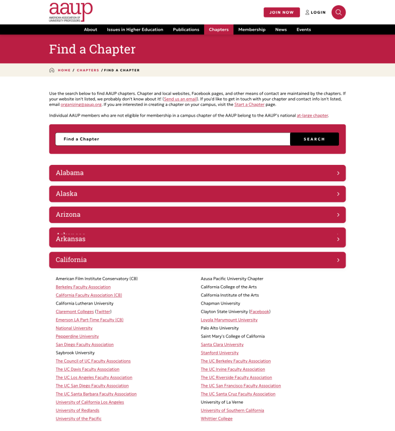 screencapture aaup org chapters find chapter 2025 07 07 12 09 49