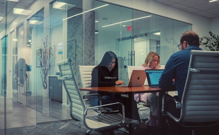 new target's digital team working in the new target digital agency offices