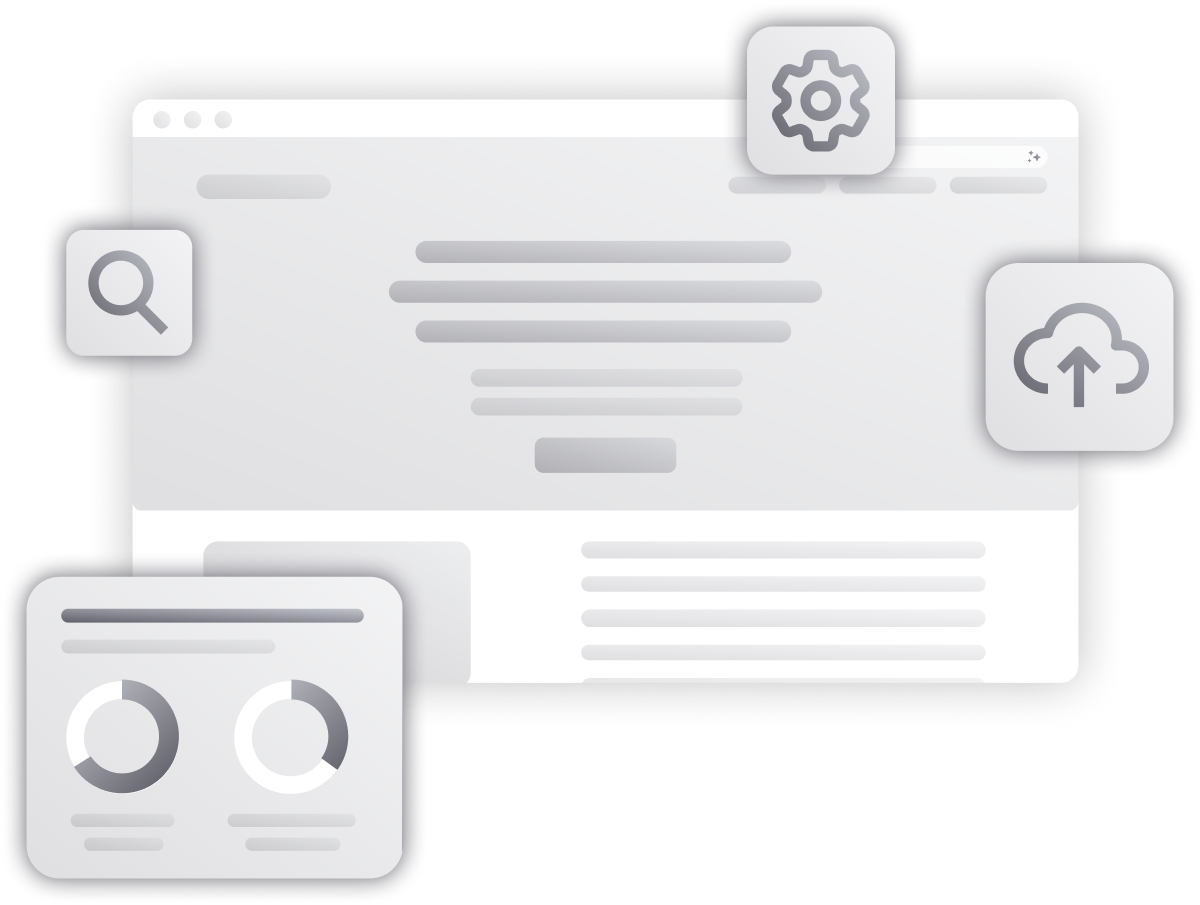 illustration representing website maintenance and technical support services from new target, inc. - the digital agency, including website updates, security monitoring, performance optimization, and ongoing support.